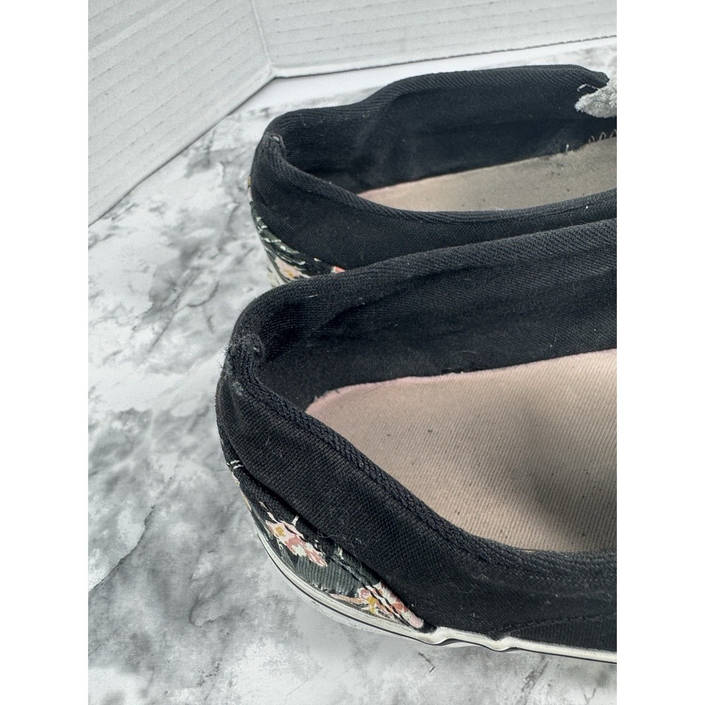 Vans Slip On Asher Floral Print Sneakers Womens Size 10 Casual Canvas Shoes - Picture 7 of 10